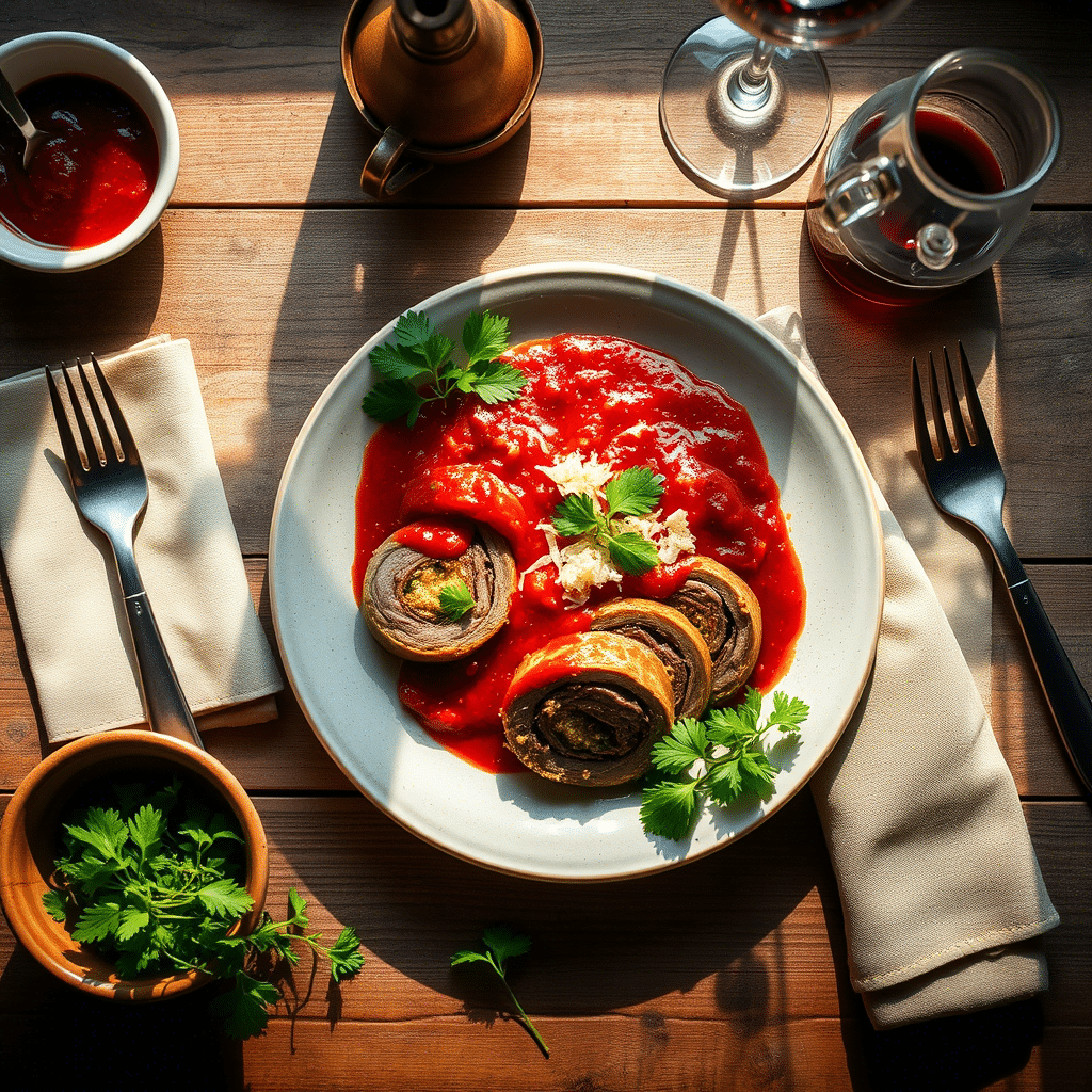 Braciola with Tomato Sauce Recipe